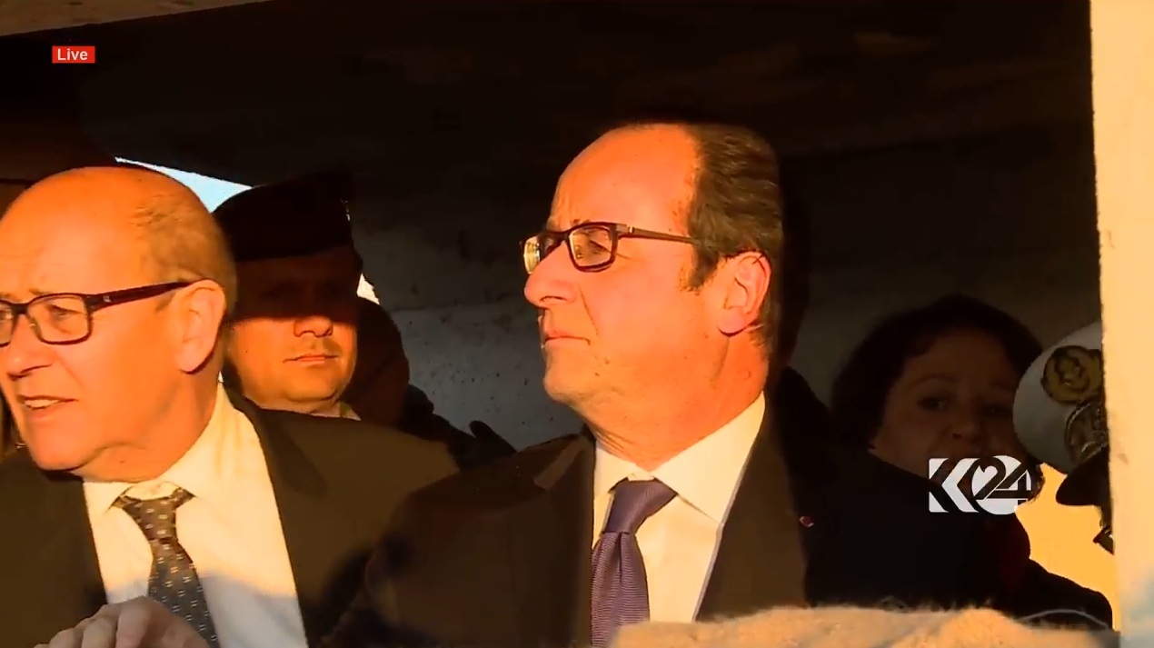 اولوند وبارزاني يتفقدان الخطوط الأمامية للبيشمركة على مشارف الموصل